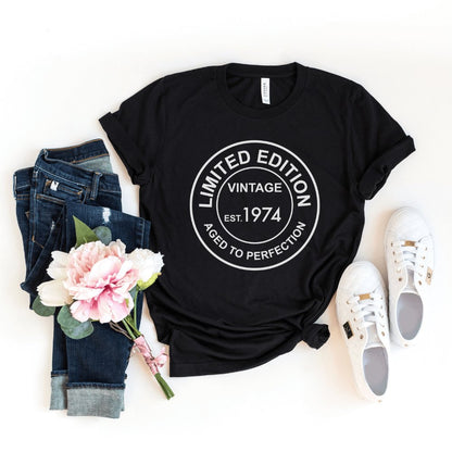 Limited Edition Birthday Shirt - Custom Year T - Shirt - Bliss Birthday Shirts - S - Black