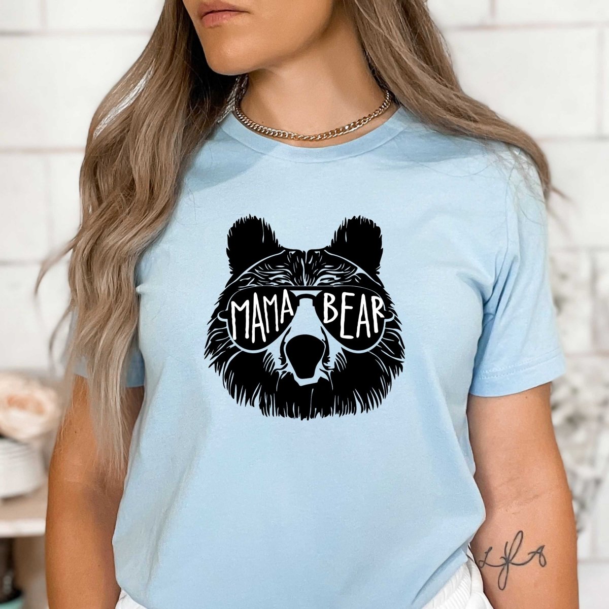 Mama Bear - Birthday Shirt - Bliss Birthday Shirts - Small - BabyBlue