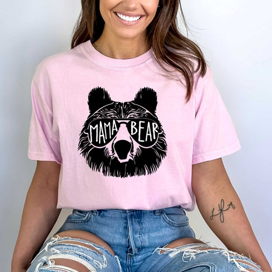 Mama Bear - Birthday Shirt - Bliss Birthday Shirts - Small - Pink