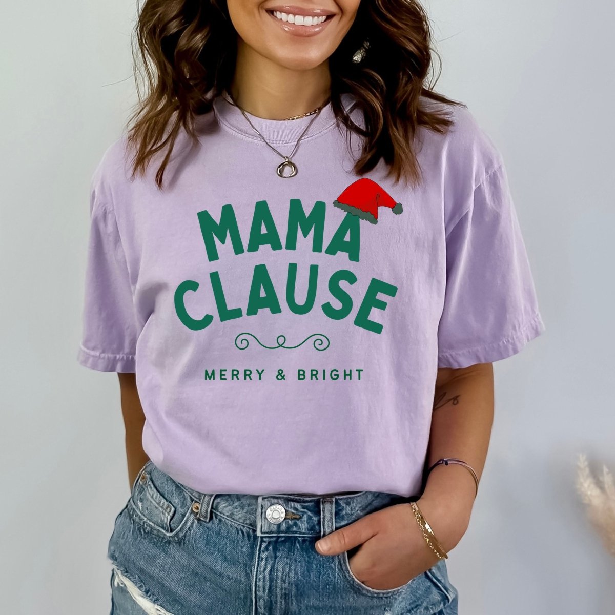 Mama Claus - Birthday Shirt - Bliss Birthday Shirts - Small - Lilac