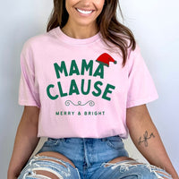 Mama Claus - Birthday Shirt - Bliss Birthday Shirts - Small - Pink