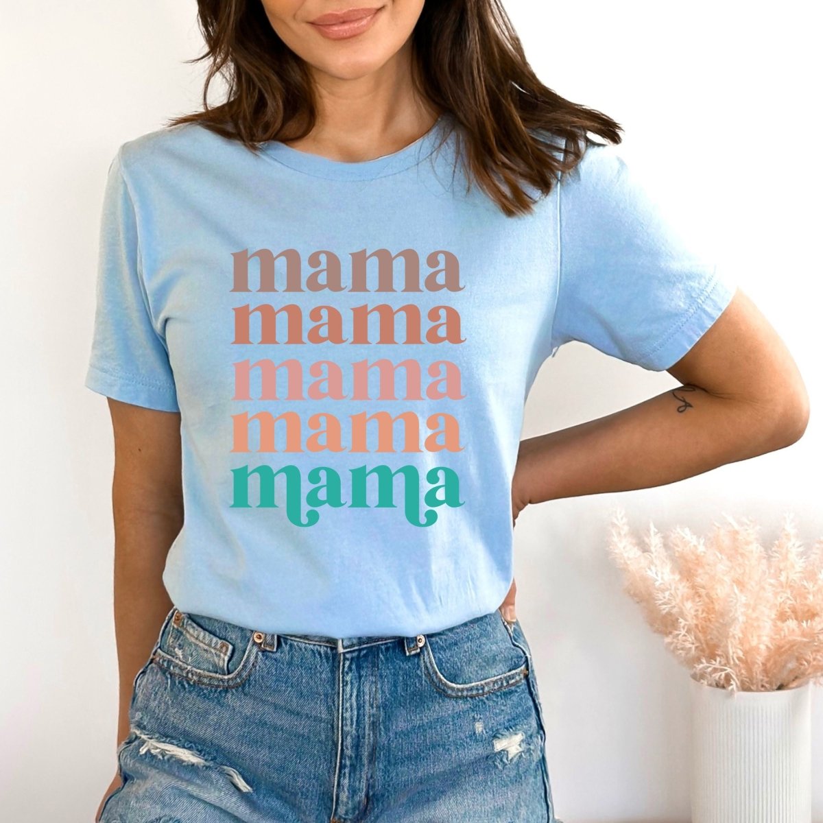 Mama, Mama - Birthday Shirt - Bliss Birthday Shirts - Small - BabyBlue