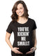 Maternity T Shirt - Kickin Me Smalls Womens Tee - Bliss Birthday Shirts - S - Black