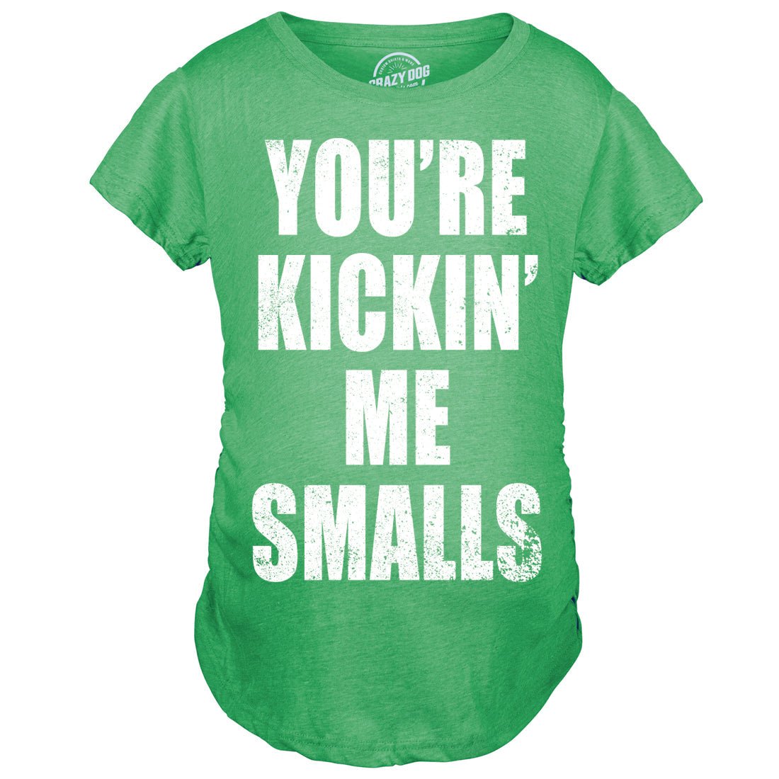 Maternity T Shirt - Kickin Me Smalls Womens Tee - Bliss Birthday Shirts - S - Heather Purple