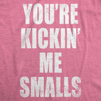 Maternity T Shirt - Kickin Me Smalls Womens Tee - Bliss Birthday Shirts - S - Heather Purple