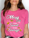 May Girls - Sorta Sweet Sorta Savage Birthday Shirt - Bliss Birthday Shirts - Small - Pink