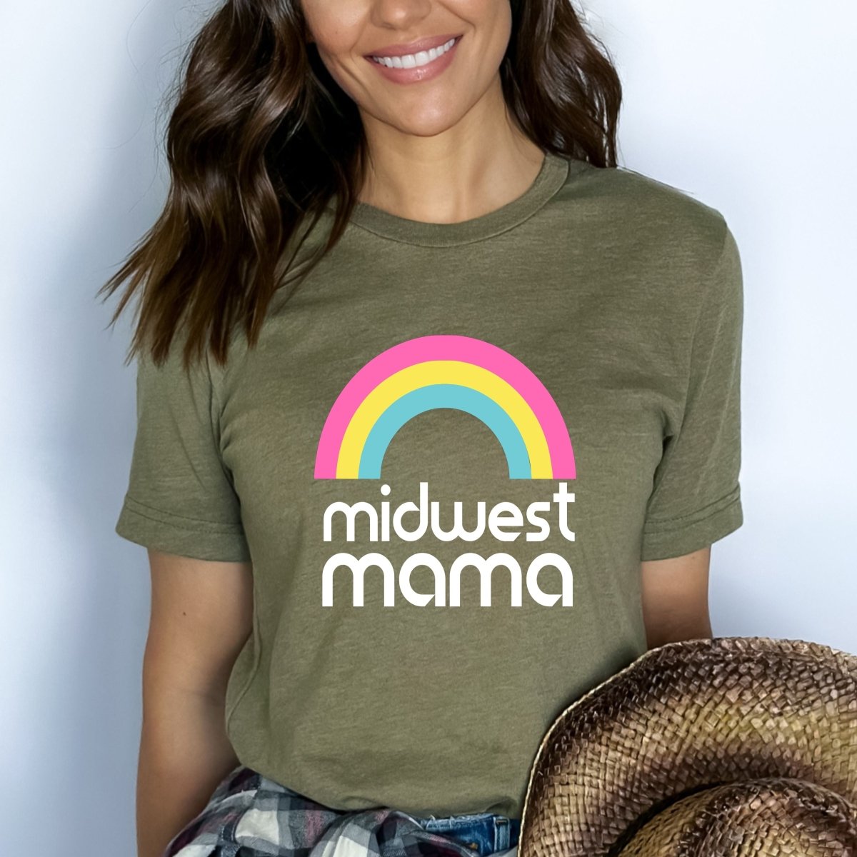 Midwest Mama - Birthday Shirt - Bliss Birthday Shirts - Small - Olive