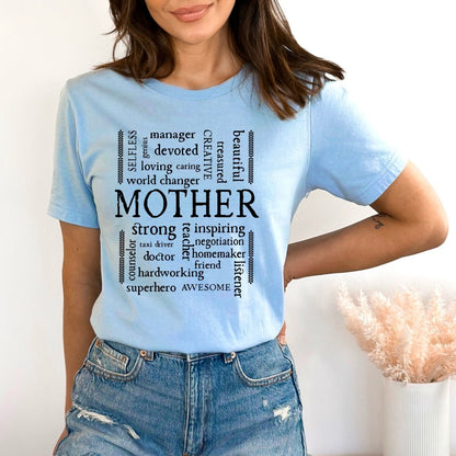 Mother Definition - Birthday Shirt - Bliss Birthday Shirts - Small - Baby Blue