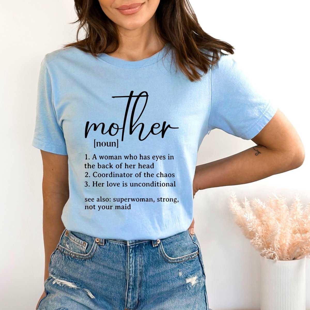 Mother Noun - Birthday Shirt - Bliss Birthday Shirts - Small - Baby Blue