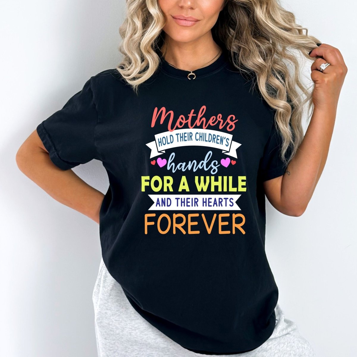 Mothers Hold Their Children's Hands - Birthday Shirt - Bliss Birthday Shirts - Small - Black