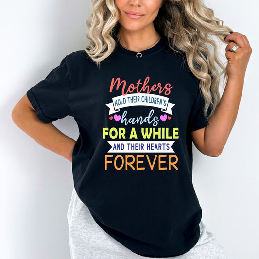 Mothers Hold Their Children's Hands - Birthday Shirt - Bliss Birthday Shirts - Small - Black