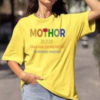 Mothor Just Way Mightier - Birthday Shirt - Bliss Birthday Shirts - Small - Maize Yellow