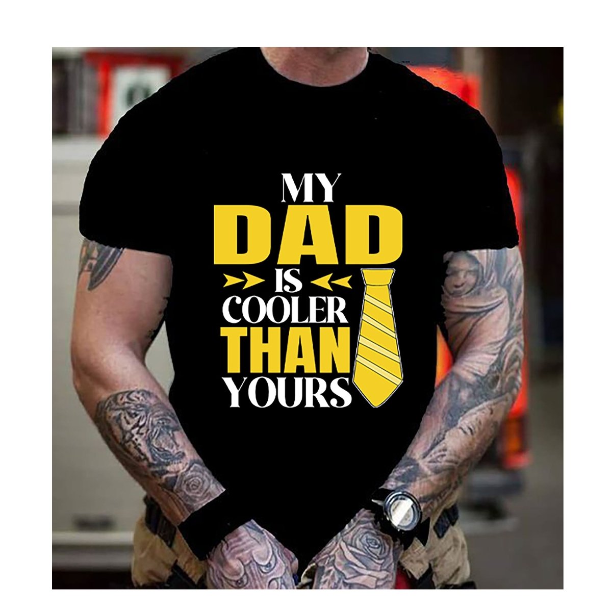 My Dad is Cooler Than Yours - Men's Birthday Shirt - Bliss Birthday Shirts - Small - Black