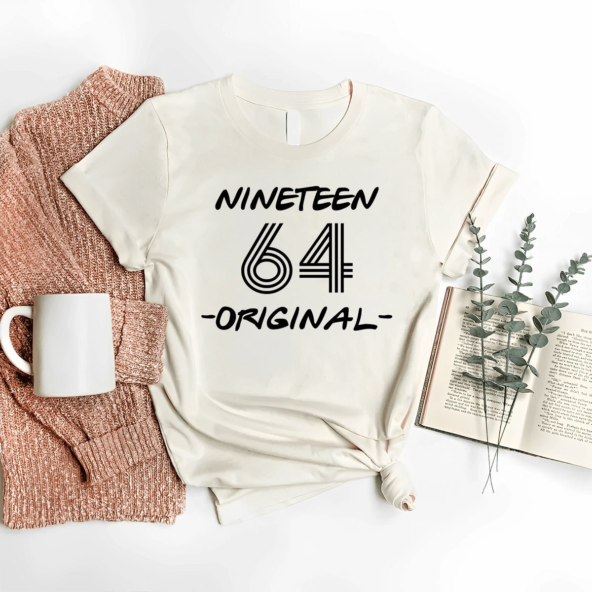 Nineteen 64 - Original 60th Shirt – Original Design for Milestone Birthdays - Bliss Birthday Shirts - Nature - S