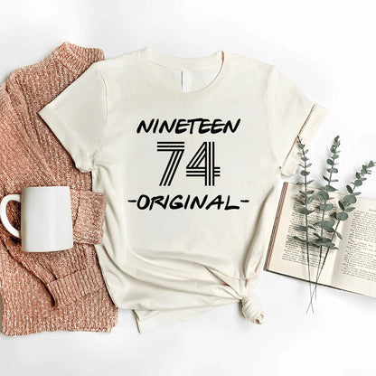 Nineteen 74 - Original 50th Shirt – Original Design for Milestone Birthdays - Bliss Birthday Shirts - Nature - S