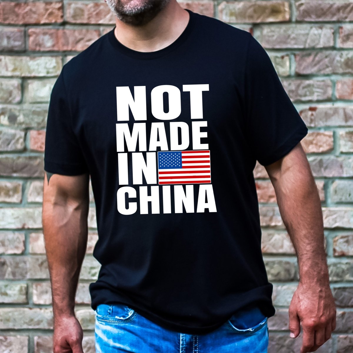 Not Made in China - Men's Birthday Shirt - Bliss Birthday Shirts - Small - Black