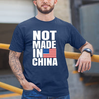 Not Made in China - Men's Birthday Shirt - Bliss Birthday Shirts - Small - Navy