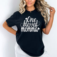 One Blessed Momma - Birthday Shirt - Bliss Birthday Shirts - Small - Black