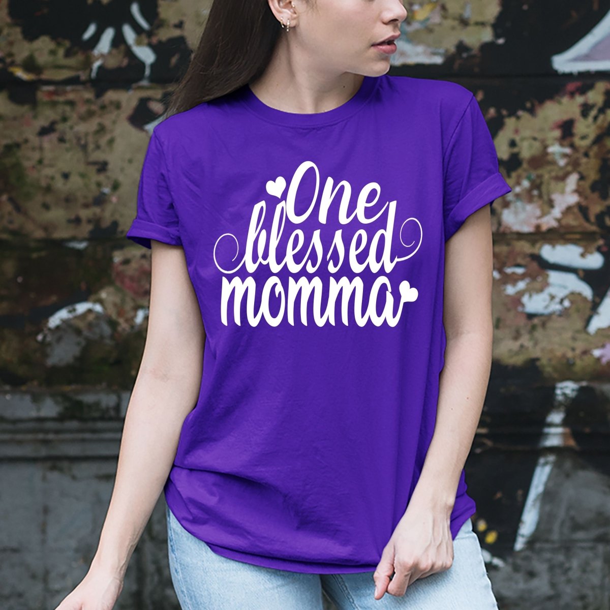 One Blessed Momma - Birthday Shirt - Bliss Birthday Shirts - Small - Purple