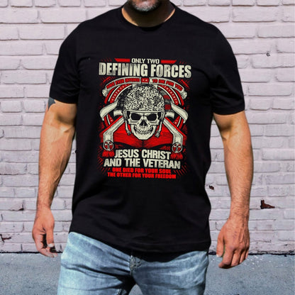 Only Two Defining Forces - Veteran Birthday Shirt - Bliss Birthday Shirts - Small - Black