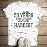 Personalized T - Shirt Design for 50th Birthday Parties - Bliss Birthday Shirts - S - White