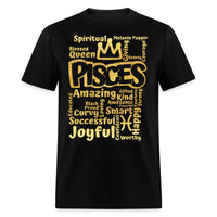 Pisces Queen Birthday Shirt - Custom T - Shirt - Bliss Birthday Shirts - Black - S