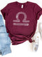 Positive Libra Zodiac Birthday Shirt – Celebrate Your Sign in Style - Bliss Birthday Shirts - Maroon - S