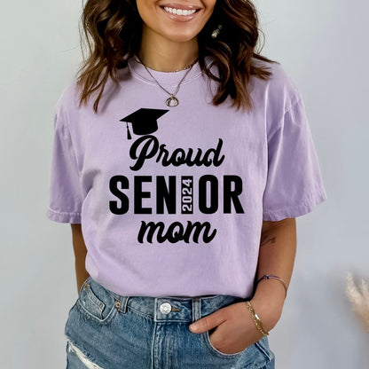 Proud Senior Mom - Birthday Shirt - Bliss Birthday Shirts - Small - Lilac