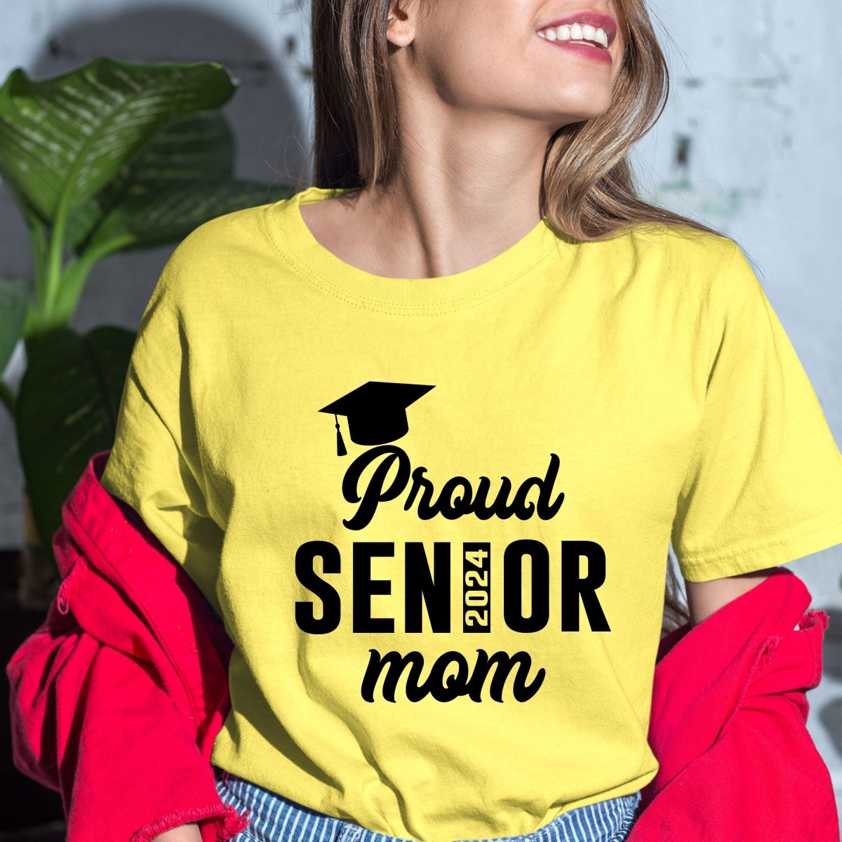 Proud Senior Mom - Birthday Shirt - Bliss Birthday Shirts - Small - Maize Yellow