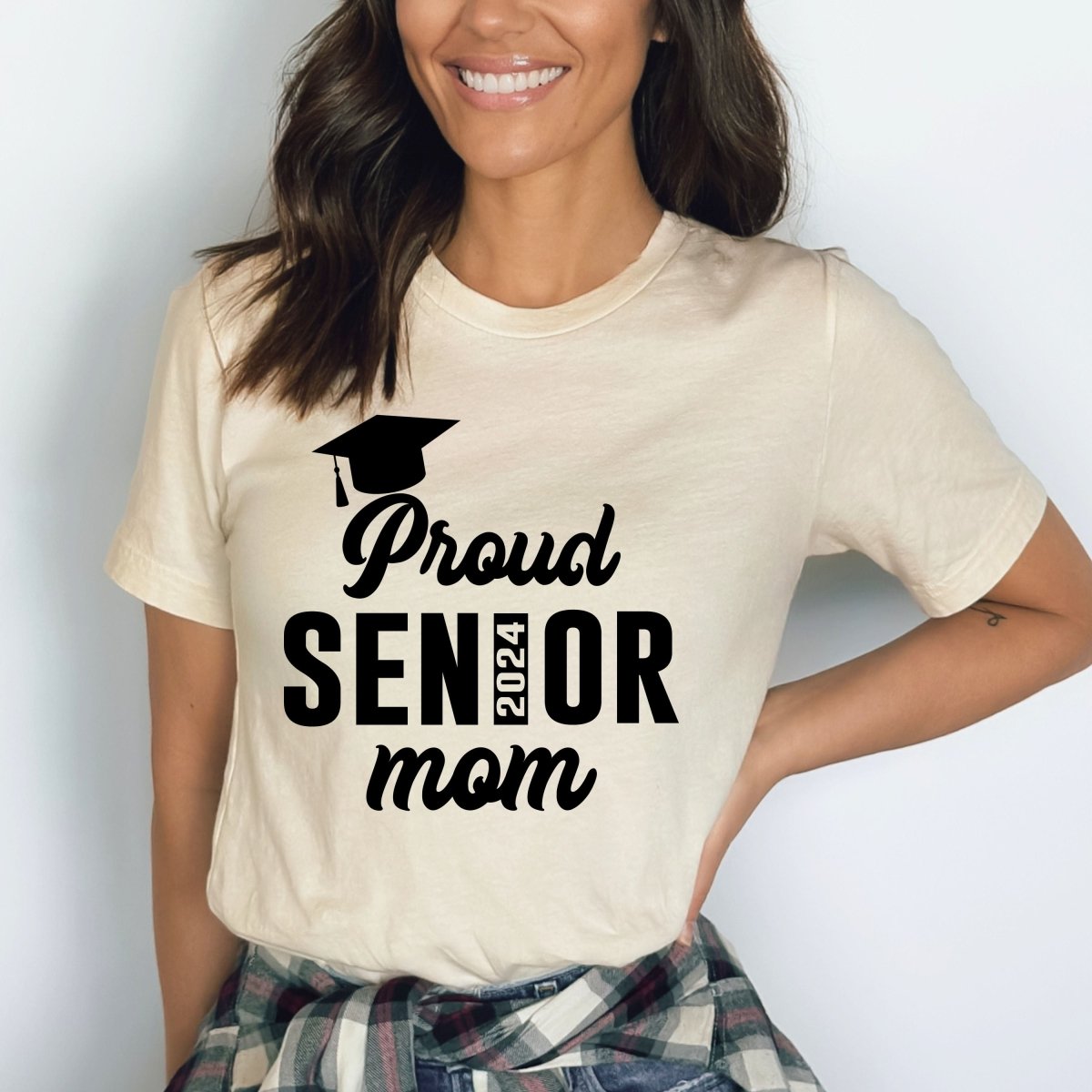 Proud Senior Mom - Birthday Shirt - Bliss Birthday Shirts - Small - Natural