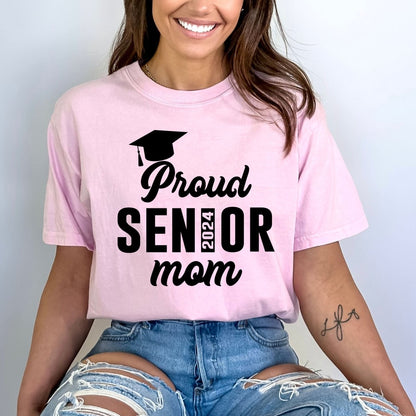 Proud Senior Mom - Birthday Shirt - Bliss Birthday Shirts - Small - Pink