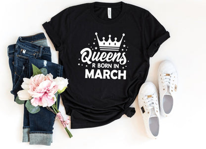 Queen's Birthday Shirt - Customizable Month Birthday T - Shirt - Bliss Birthday Shirts - S - Black