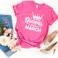 Queen's Birthday Shirt - Customizable Month Birthday T - Shirt - Bliss Birthday Shirts - S - Charity Pink