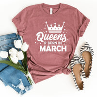 Queen's Birthday Shirt - Customizable Month Birthday T - Shirt - Bliss Birthday Shirts - S - Heather Mauve