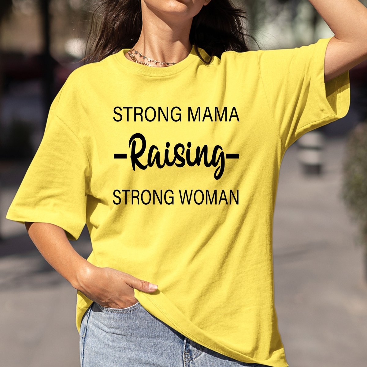 Raising Strong Woman - Birthday Shirt - Bliss Birthday Shirts - Small - Maize Yellow