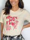 Roses Are Fine But Mama Needs Wine - Birthday Shirt - Bliss Birthday Shirts - Small - Natural