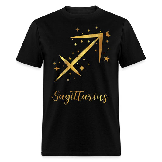 Sagittarius Unisex Birthday Shirt - Custom Zodiac T - Shirt - Bliss Birthday Shirts - Black - S