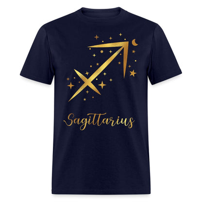 Sagittarius Unisex Birthday Shirt - Custom Zodiac T - Shirt - Bliss Birthday Shirts - Navy - S