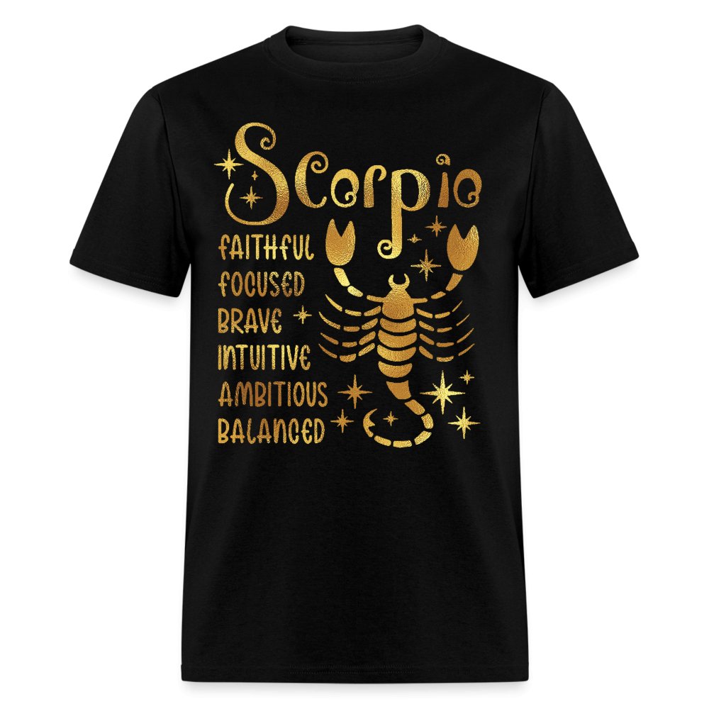 Scorpio Unisex Birthday Shirt - Custom Zodiac T - Shirt - Bliss Birthday Shirts - Black - S