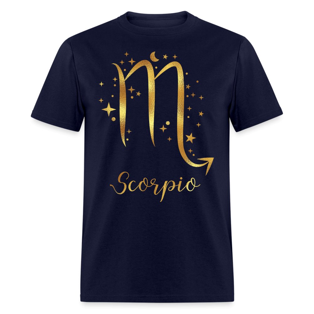 Scorpio Zodiac Unisex Shirt - Custom Birthday T - Shirt - Bliss Birthday Shirts - Navy - S