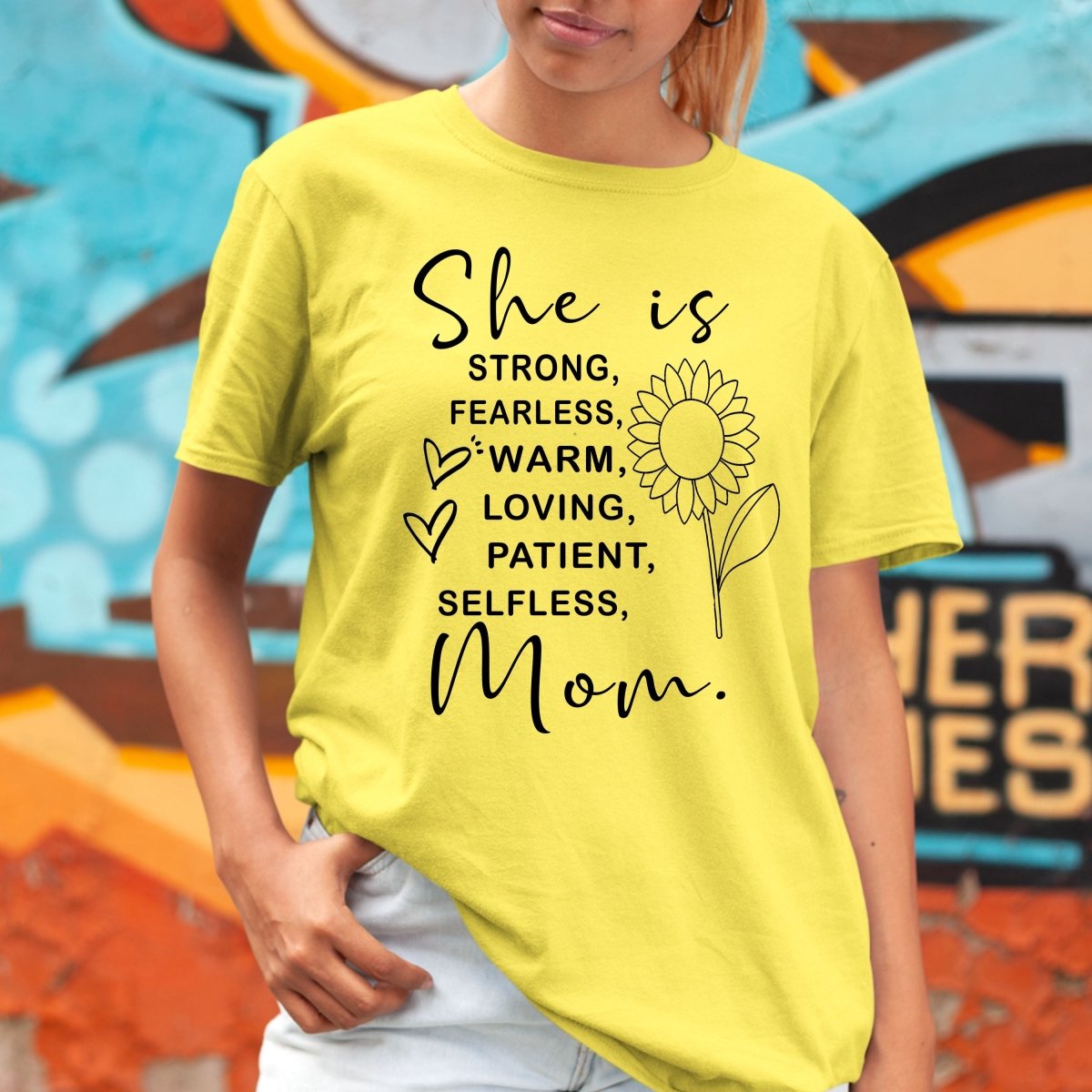 She is Strong - Birthday Shirt - Bliss Birthday Shirts - Small - MaizeYellow