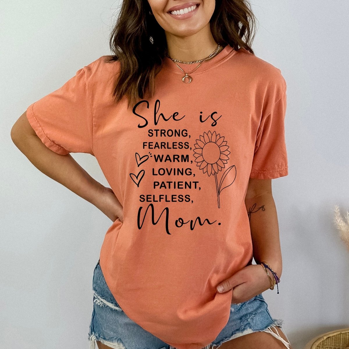 She is Strong - Birthday Shirt - Bliss Birthday Shirts - Small - Sunset