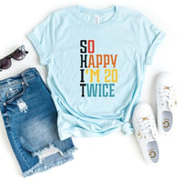 S.H.I.T. 40 Birthday Shirt - Funny Custom 40th Birthday T - Shirt - Bliss Birthday Shirts - S - Heather Ice Blue