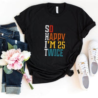 S.H.I.T. 50 Birthday Shirt - Funny Custom 50th Birthday T - Shirt - Bliss Birthday Shirts - S - Black