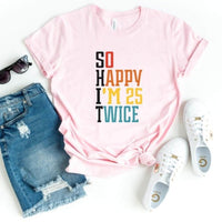 S.H.I.T. 50 Birthday Shirt - Funny Custom 50th Birthday T - Shirt - Bliss Birthday Shirts - S - Pink