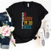 S.H.I.T. 60 Birthday Shirt - Funny Custom 60th Birthday T - Shirt - Bliss Birthday Shirts - S - Black