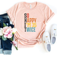 S.H.I.T. 70 Birthday Shirt - Funny Custom 70th Birthday T - Shirt - Bliss Birthday Shirts - S - Heather Peach