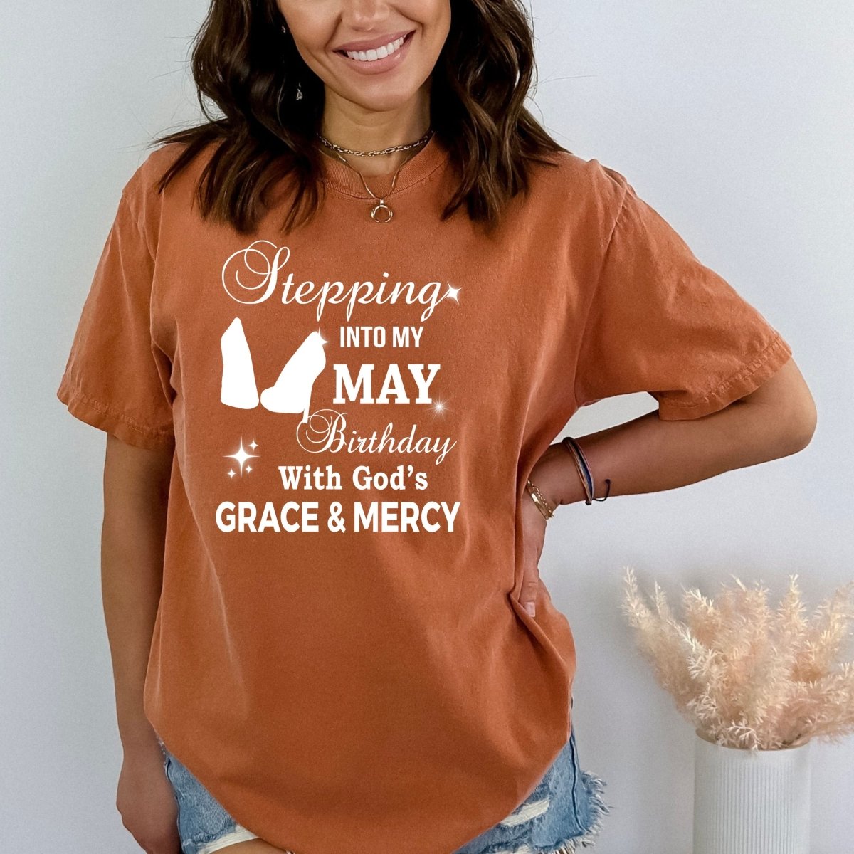 Stepping into My May Birthday - Bella Canvas Birthday Shirt - Bliss Birthday Shirts - Small - Autumn