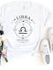 Stylish Libra Zodiac Birthday Shirt – Perfect for Astrology Enthusiasts - Bliss Birthday Shirts - White - S