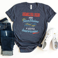 Sunshine September Girl - Birthday Shirt - Bliss Birthday Shirts - Heather Navy - S